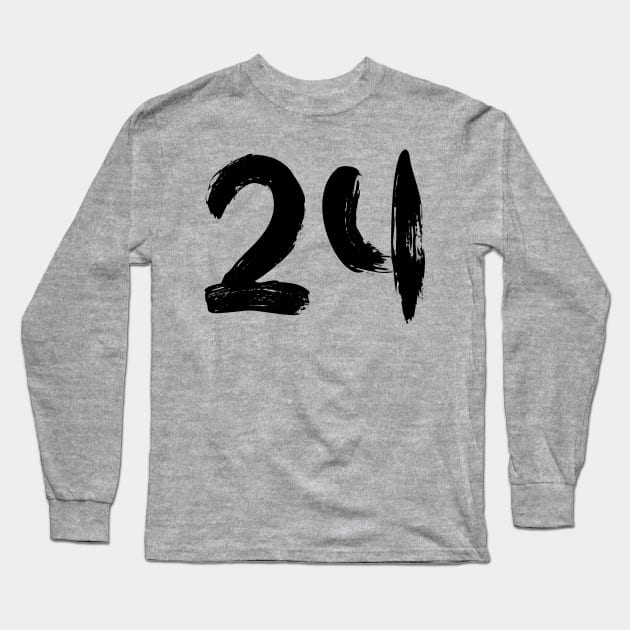 Number 24 Long Sleeve T-Shirt by Erena Samohai